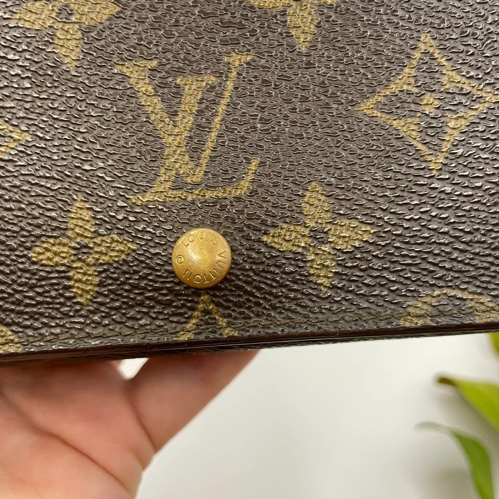 Louis Vuitton Tresor Monogram Wallet Vintage Porte Monnaie Brown Canvas - Picture 2 of 13